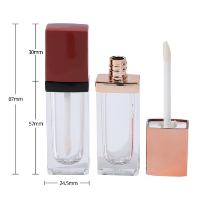 أنبوب التلميع الشفوي اسم البند 3.5ML شكل مربع عصا فارغة مع لون ومعلوما مخصصا