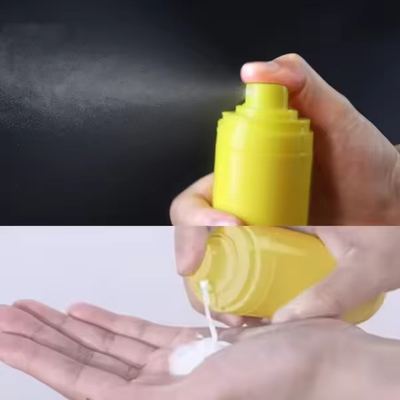 تصميم دقيق 50 مل رأسا على عقب زجاجة بلا هواء للعناية بالبشرة التجميل