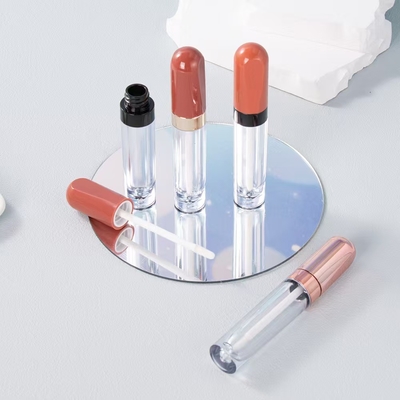 البلاستيك الدائرة 4.5ml الشفاه الزجاجية أنبوب حلقة الكهرباء الطلاء يمكن تخصيص لون