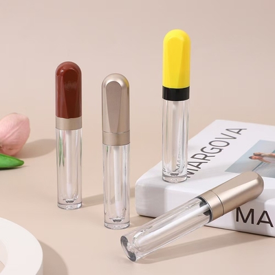 البلاستيك الدائرة 4.5ml الشفاه الزجاجية أنبوب حلقة الكهرباء الطلاء يمكن تخصيص لون