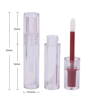 هيكل المواد PETG/ABS أنبوب غسيل الشفاه مع غطاء ملون و 4.5ml سعة