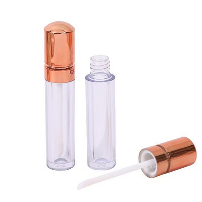غطاء رأس الذهب الوردي البلاستيكي الشفاه الزجاجية أنبوب النمط الراقية 4.5ml