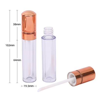 غطاء رأس الذهب الوردي البلاستيكي الشفاه الزجاجية أنبوب النمط الراقية 4.5ml