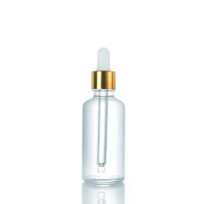 زجاجة الزيت الفارغة المستديرة المخصصة مع قطرة الألومنيوم 10ML 30ML 50ML