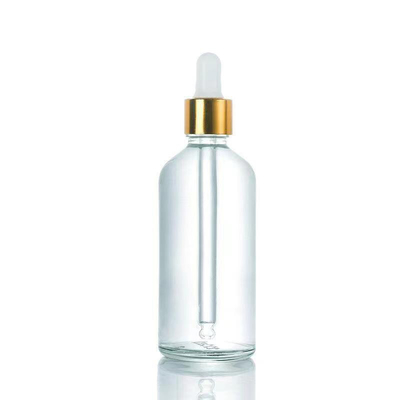 زجاجة الزيت الفارغة المستديرة المخصصة مع قطرة الألومنيوم 10ML 30ML 50ML