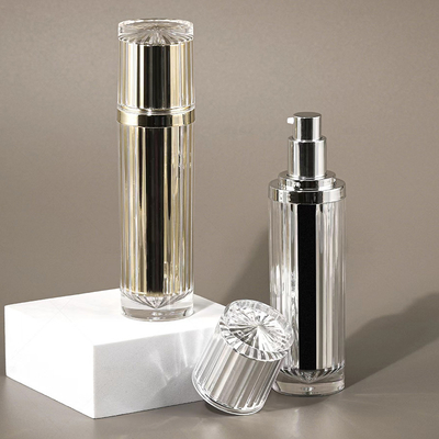 زجاجة إكريليك بلا هواء 30G 50G 30ML 50ML 100ML لملح التجميل مع مضخة اللوشن الألومنيوم أو رشة الضباب