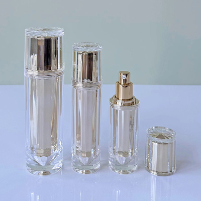 زجاجة إكريليك بلا هواء 30G 50G 30ML 50ML 100ML لملح التجميل مع مضخة اللوشن الألومنيوم أو رشة الضباب