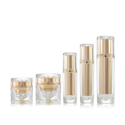 مجموعة زجاجات أكريليك مخصصة للتغليف التجميلي 30ML 50ML 100ML 30G 50G مثالية