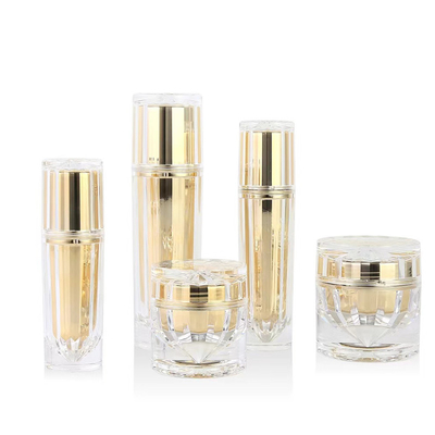 مجموعة زجاجات أكريليك مخصصة للتغليف التجميلي 30ML 50ML 100ML 30G 50G مثالية