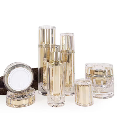 مجموعة زجاجات أكريليك مخصصة للتغليف التجميلي 30ML 50ML 100ML 30G 50G مثالية