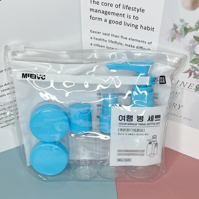 طابقة أنيقة 50ml + 40ml 7 قطع زجاجة سفر مجموعة تستخدم للعناية بالبشرة