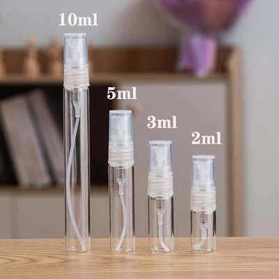 2ML 3ML 5ML و 10ML زجاج فارغ رشاش العطور حاوية عينة مع رشاش البلاستيك