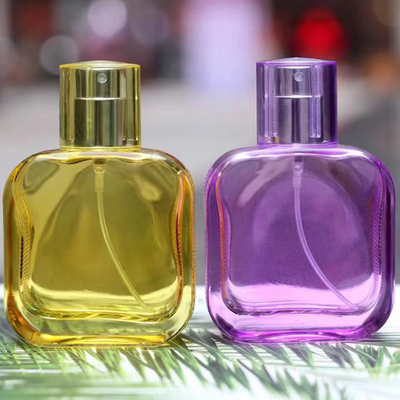 30 مل زجاجة عطر زجاجية ملونة مع رشاش مجموعة كاملة عبوة فارغة للعطور