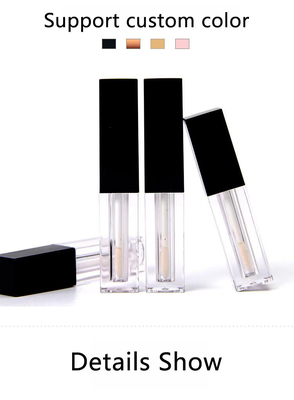 1.2ml سعة البلاستيكية الشكل المربع الفارغ الشفاه الملمع حاوية أنبوب للتعبئة والتغليف