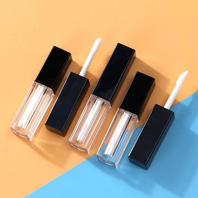 1.2ml سعة البلاستيكية الشكل المربع الفارغ الشفاه الملمع حاوية أنبوب للتعبئة والتغليف