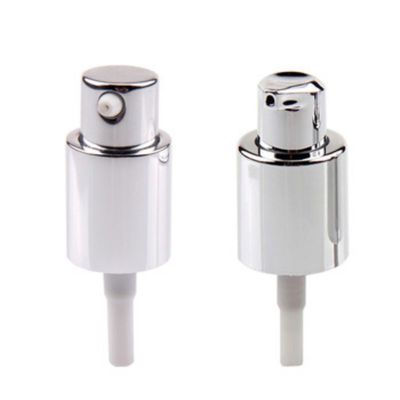 مضخة موزع كريم فاخرة من الألومنيوم بالكامل 24/410 تستخدم لعبوات العناية بالبشرة