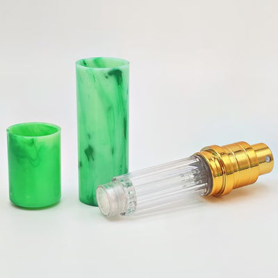 زجاجة عطر ABS بسعة 5 مل بتصميم أنيق بنمط رخامي مع رذاذ تعبئة سفلية، الأكثر مبيعًا، تدعم التخصيص