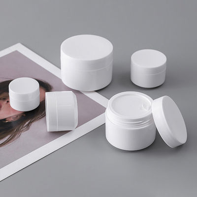 5g 10g 15g 30g 50g الجدار المزدوج PP البلاستيكية قابلة لإعادة التعبئة العناية الشخصية زجاجة كريم التجميل مع طباعة الشاشة الحريرية