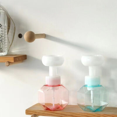 42mm 43mm رأس الشكل الزهري مضخة رغوة قابلة لإعادة التعبئة لتنظيف اليدين ومستحضرات التجميل