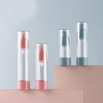 زجاجة مضخة هوائية مانعة للتسرب وصديقة للسفر مع زخارف قابلة للتخصيص لتعبئة مستحضرات التجميل