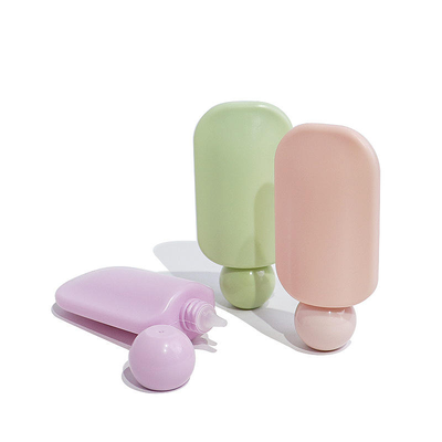 Wholesale cute Square Face Hand Cream Bottle 40ml PET Pump Sunscreen Lotion Skincare Cosmetic Packaging with Custom Logo (تغليف تجميلي مع شعار مخصص)