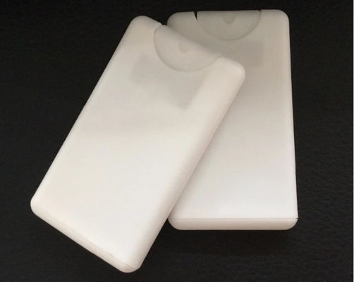 بخاخ مضخة عطر باللون الأبيض، مادة بلاستيكية بسعة 20 مل، زجاجة بخاخ بحجم بطاقة الائتمان